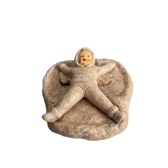 Vintage Walnut Ridge Snow Angel Chalkware Figure 6" X 7" - Picture 2 of 6